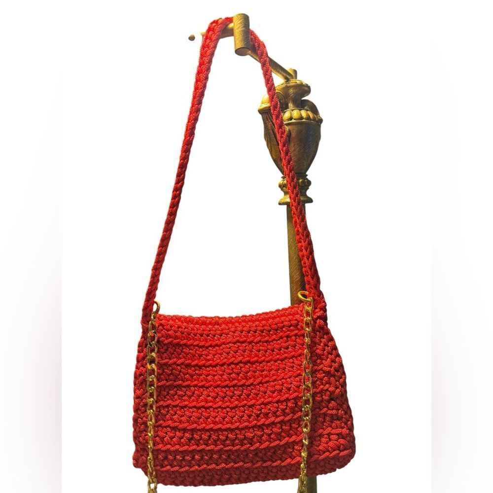 New Handmade Hot Pink Crochet Shoulder Crossbody Bag - Picture 7 of 7